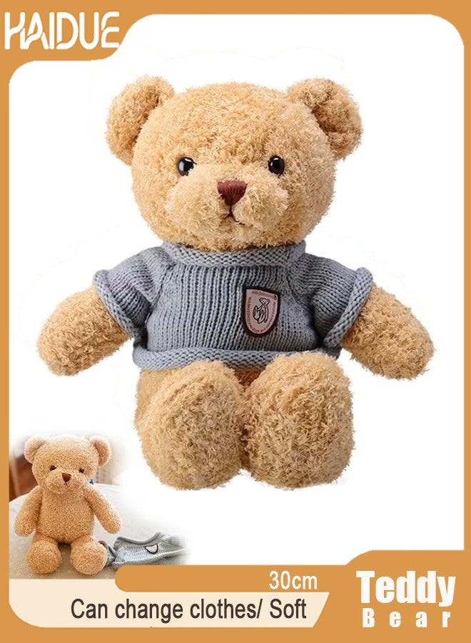 Haidue Teddy Bear Plush Toy 30cm, Stuffed Animal Toy, Gift for Kids Boys Girls (Brown) - Image 1