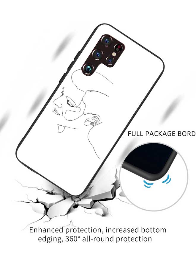Okteq OKTEQ TPU Protection and Hybrid Rigid Clear Back Cover Case Male Face2 for Samsung Galaxy S22 Ultra 5G - Image 3