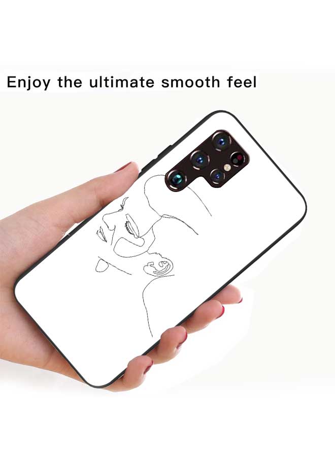 Okteq OKTEQ TPU Protection and Hybrid Rigid Clear Back Cover Case Male Face2 for Samsung Galaxy S22 Ultra 5G - Image 2
