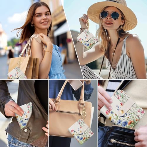 Jogjam Floral Flowers Rfid Ladies Wallet, Small Slim Thin Compact Credit Card Women Wallet, PU Leather Bifold Cash Zipper Coin Pocket ID Window for Female - Image 2
