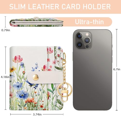 Jogjam Floral Flowers Rfid Ladies Wallet, Small Slim Thin Compact Credit Card Women Wallet, PU Leather Bifold Cash Zipper Coin Pocket ID Window for Female - Image 5