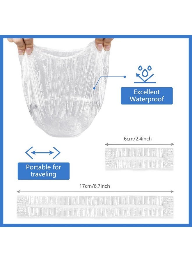 MORGLES 50 Pcs Ear Covers for Shower with 80 Pcs Shower Caps, Waterproof Ear Covers and Large Disposable Plastic Caps for Bathing, Hair Dye, Conditioning in Home Hotel Travel - Image 4