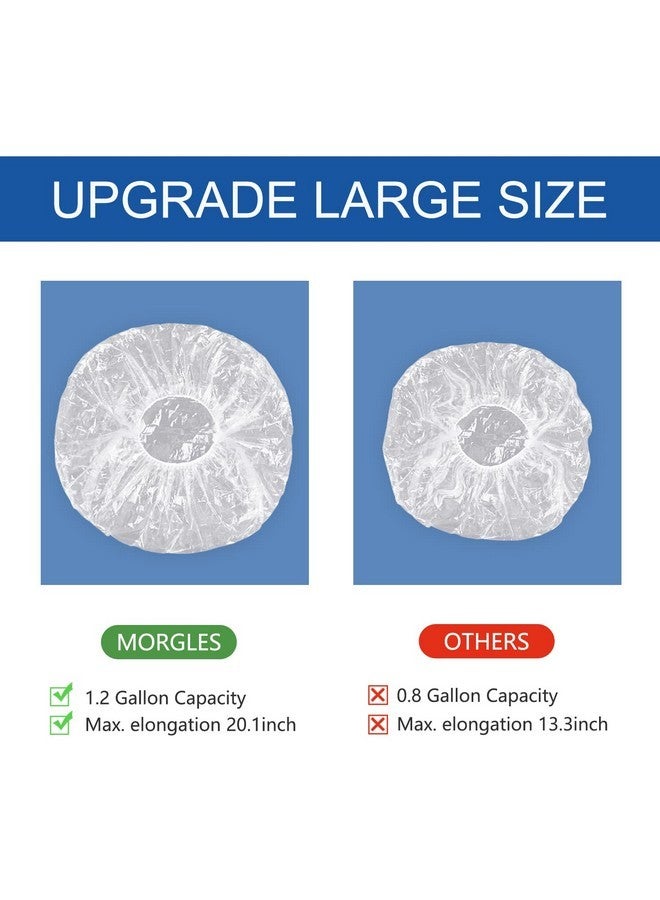 MORGLES 50 Pcs Ear Covers for Shower with 80 Pcs Shower Caps, Waterproof Ear Covers and Large Disposable Plastic Caps for Bathing, Hair Dye, Conditioning in Home Hotel Travel - Image 3