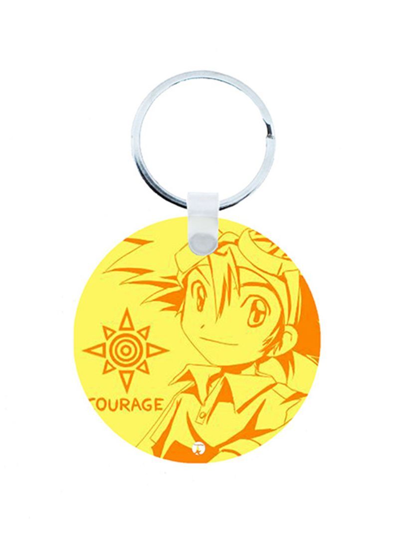 Digimon Anime Wooden Keychain