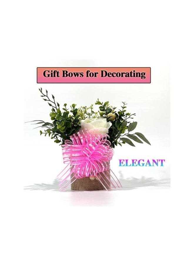 The Bros 24 Pack Pull Bow Gift Wrapping Bows, Gift Wrap Bows, Pull Flower Ribbon Bow for Holiday Decoration Festival Baskets Gift Wrapping Baskets Wedding Floral Decoration, Multicolored  - Image 4