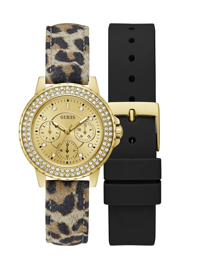 GUESS Ladies Gold Tone Multi-Function Watch Box Set GW0660L2 - 36mm - Image 1