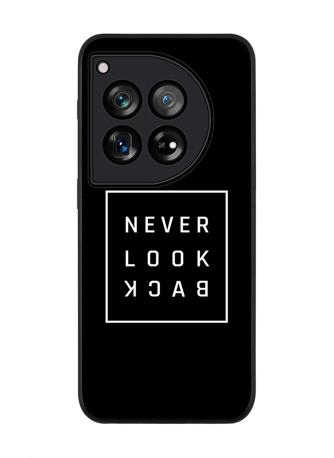 Stylizedd Rugged Black edge case for OnePlus 12R / OnePlus Ace 3 5G, Slim fit Soft Case Flexible Rubber Edges Anti Drop TPU Gel Thin Cover -  Never look back  - Image 1