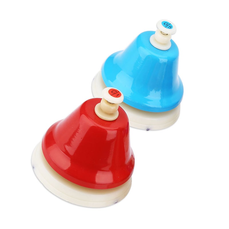 8-Note Colorful Hand Bell Handbells Set Musical Instrument Toy for Kids Children - Image 2