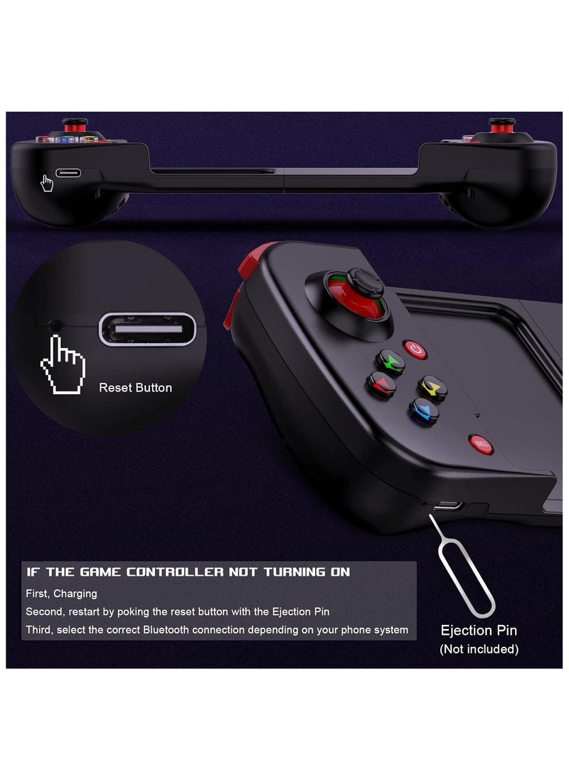 Generic - Mobile Game Controller Gamepad for iPhone iOS Android PC: Works with iPhone 15/14/13/12/11/X, iPad, Samsung Galaxy, TCL, Tablet, Call of Duty, Diablo Immortal - Directly Play - Image 1