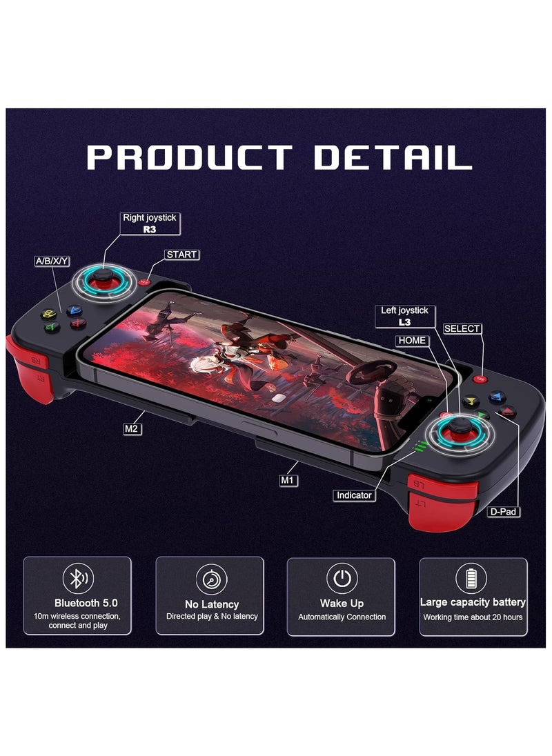Generic - Mobile Game Controller Gamepad for iPhone iOS Android PC: Works with iPhone 15/14/13/12/11/X, iPad, Samsung Galaxy, TCL, Tablet, Call of Duty, Diablo Immortal - Directly Play - Image 1
