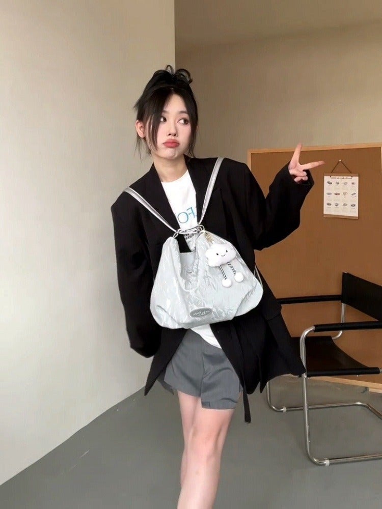 Women's PU Tote Bag with Zipper - Image 2
