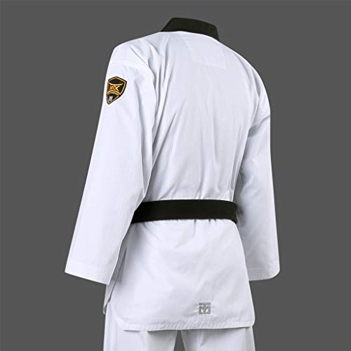Mooto Korea Taekwondo MTX S2 Uniform Black V-Neck Dobok MMA Martial arts Karate Basic Training WT Logo (160(Height: 160~169cm)(5.24~5.54ft)) - Image 4