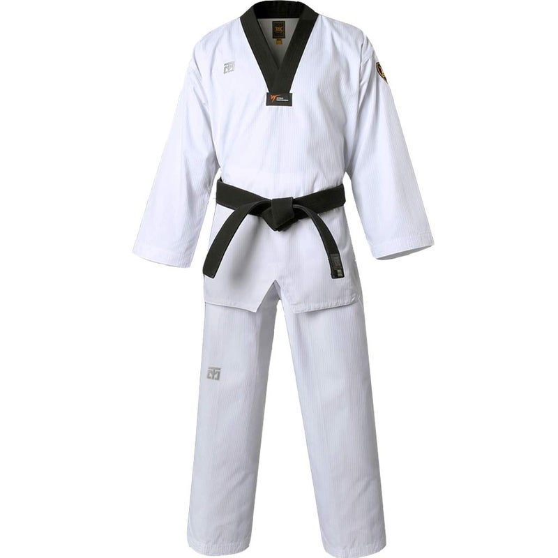Mooto Korea Taekwondo MTX S2 Uniform Black V-Neck Dobok MMA Martial arts Karate Basic Training WT Logo (160(Height: 160~169cm)(5.24~5.54ft)) - Image 2