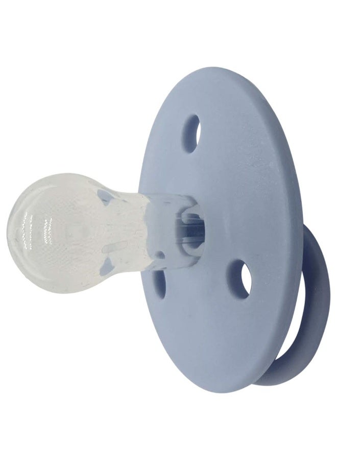 Mininor Round Pacifier Silicone  6M+  2pcs  Nordic Sky Blue - Image 2