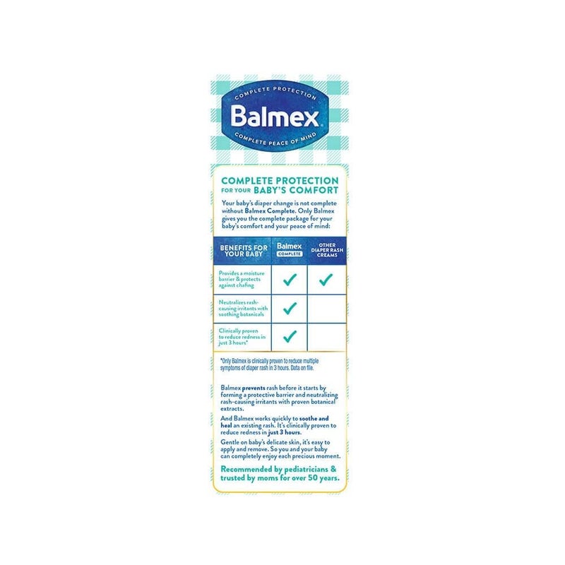 Balmex Zinc Oxide Diaper Rash Cream 4 oz. - Image 2