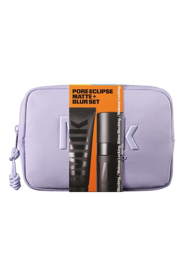 MILK MAKEUP - Pore Eclipse Matte + Blur Setincludes Pore Eclipse Mattifying Primer (Full Size) Pore Eclipse Setting Spray (Mini) & Makeup Bagvegan Cruelty Free - Image 1