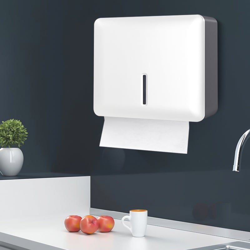 Wall Mount Paper Towel Dispenser Multifold Hand Towel Tissue Holder with Key Lock for Bathroom Kitchen Bedroom - Image 2