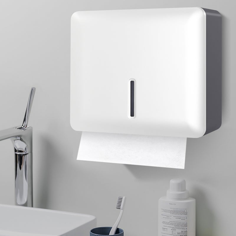 Wall Mount Paper Towel Dispenser Multifold Hand Towel Tissue Holder with Key Lock for Bathroom Kitchen Bedroom - Image 5