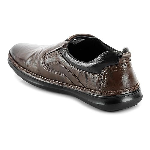ID Brown Slip-On Dual Shade Casual Shoes for Men, 7 UK - Image 3