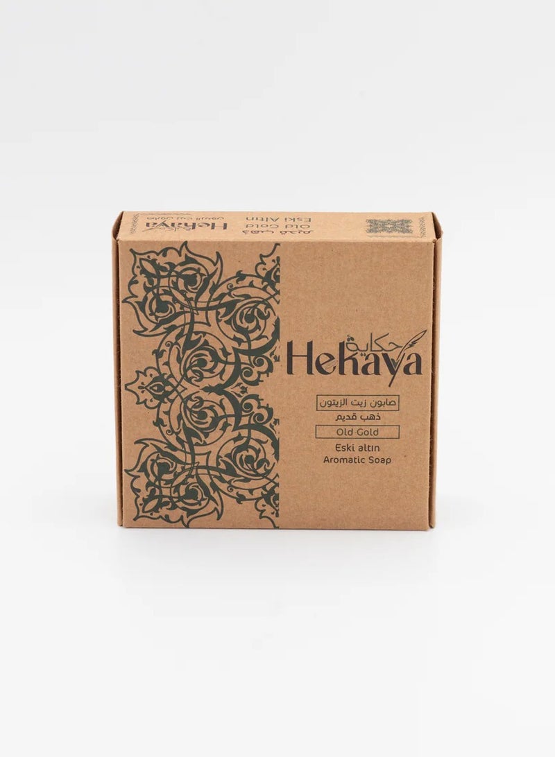 Hekaya Natural Olive Oil Soap bars with Organic Ingredients Vegan Soap Moisturizing Handmade Mixed Oud Oil Scent Old Gold for Body Face & Hair Soap Bars for Women & Men Pack of 4 Bars 500 grams - Image 3