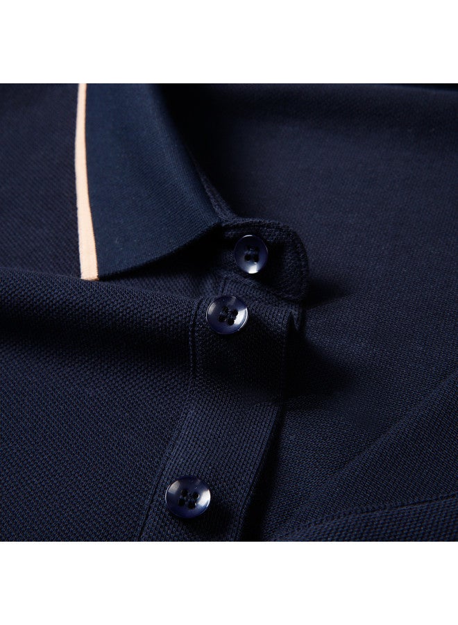 Tucano 100% Cotton Collared Business Casual Breathable Short-sleeve Polo Shirt Men's T-shirt - Image 5