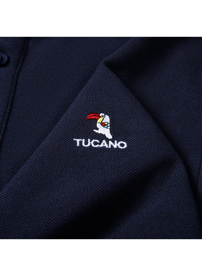 Tucano 100% Cotton Collared Business Casual Breathable Short-sleeve Polo Shirt Men's T-shirt - Image 4
