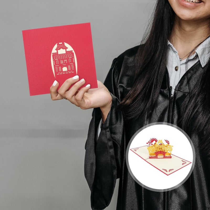 ABOOFAN Graduation Three-dimensional Popup Paper Blessing Greeting Card with Delicate Handcrafted Design Festival for Graduates and Students - Image 5