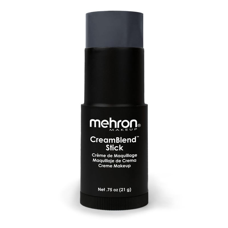 Mehron Makeup CreamBlend Stick | Face Paint, Body Paint, & Foundation Cream Makeup | Perfect for Halloween .75 oz (21 g) (Monster Grey) - Image 1