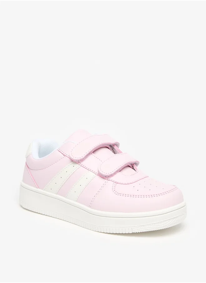 Flora Bella By Shoexpress Girls Panelled School Shoes With Hook And Loop Closure