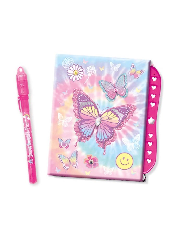 Hot Focus Tie-Dye Butterfly Secret Message Set With Journal & Pen  - Image 1
