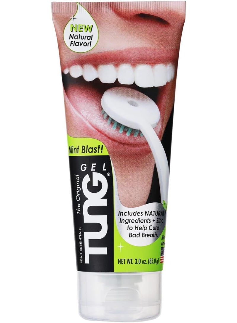 TUNG Gel Natural with Mint Blast 3oz (85g) | Tongue Cleaner | Fights Bad Breath | Eliminates Odour | Halitosis | for Fresh Breath 85 g (Pack of 1) - Image 1
