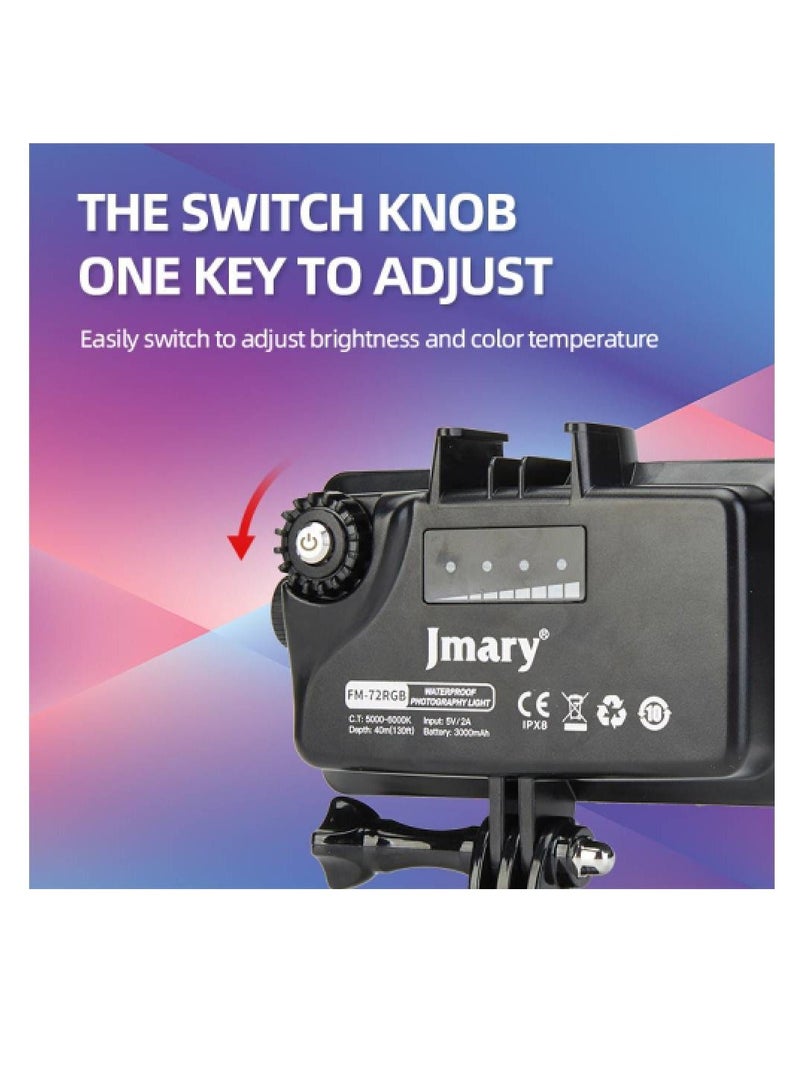 Jmary FM-72RGB Portable RGB LED Video Waterproof Fill Light - Image 3