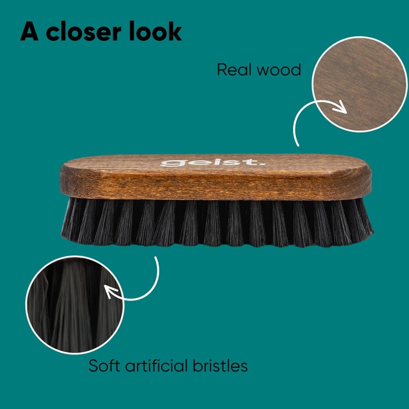 Geist. Leather & Upholstery Cleaning Brush Medium | To clean car seats, leather sofas, and alcantara | For car interiors, furniture, boots, shoes, bags and more - Image 2