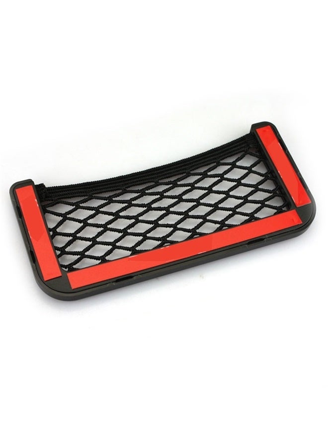 2-Piece Car Seat Side Back Storage Net Pocket Set，Black Seat Side Back Storage Net Bag, Universal Car Interior Accessories for Trunk Holder Pocket Organizer for Phones Charge, Car Storage Organizer, Net Bag Mesh Pocket  - Image 1