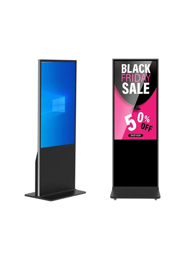 Crony كشك إعلانات CRONY TX55-2 55″ القائم على الأرض – شاشة توتم بدقة عالية كاملة، شاشة تعمل باللمس IPS بزاوية 178° (اختياري)، سطوع 300 cd/m²، عمر افتراضي 50,000 ساعة، طاقة 100 واط - Image 1