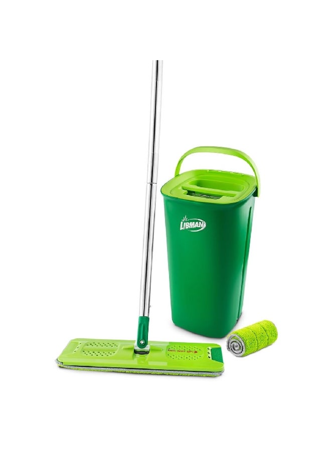 Libman Rinse 'n Wring Microfiber Floor Mop and Bucket Set Green 5 Liter 1516 - Image 1