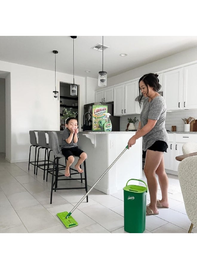 Libman Rinse 'n Wring Microfiber Floor Mop and Bucket Set Green 5 Liter 1516 - Image 5