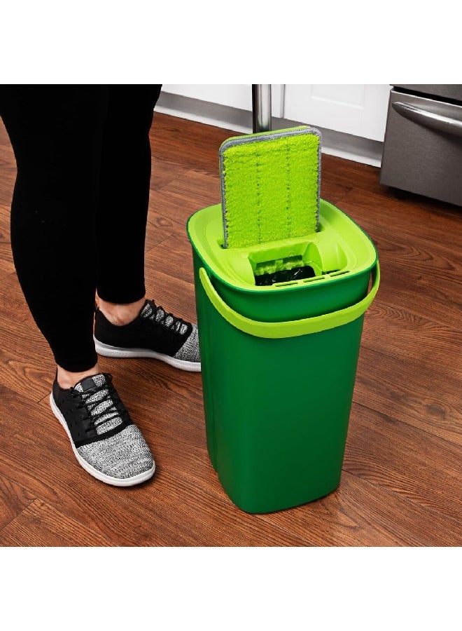Libman Rinse 'n Wring Microfiber Floor Mop and Bucket Set Green 5 Liter 1516 - Image 2