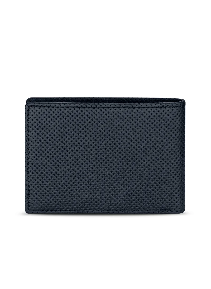 شيروتي 1881 CERRUTI 1881 Men's Blue Leather Wallet - Net Print Pattern