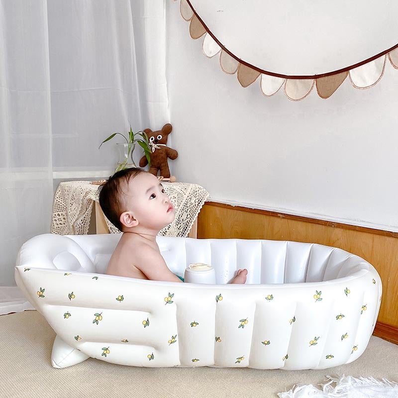 Ins Nordic Baby Inflatable Bathtub Children'S Sitting And Lying Integrated Inflatable Bathtub Multi-Functional Bathtub - Image 3