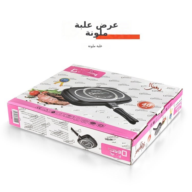 Royal Dessini Non-Stick Cast Aluminum Grill Pan for Steak and  Frying - Image 4
