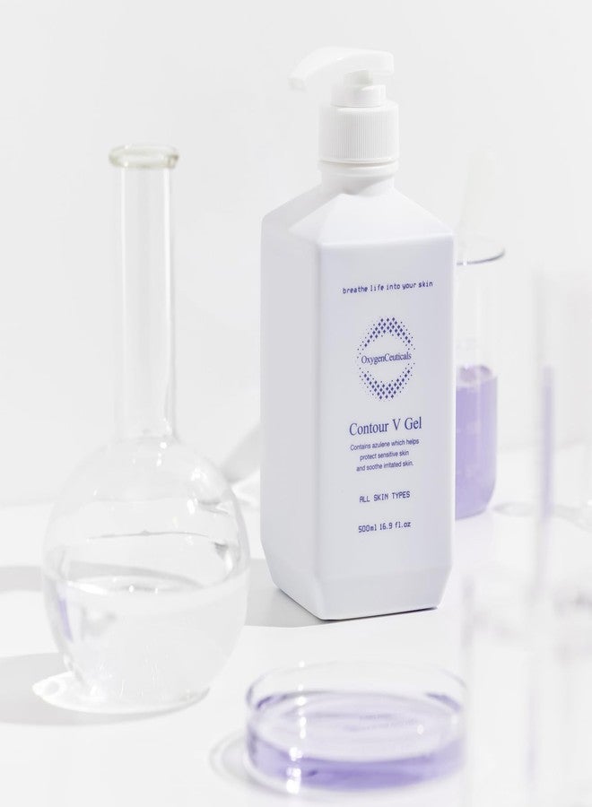 OxygenCeuticals Contour V Gel - Azulene Ultrasound for Soothing, Facial Treatment with Centella Asiatica (500ml/16.9oz) - Image 3