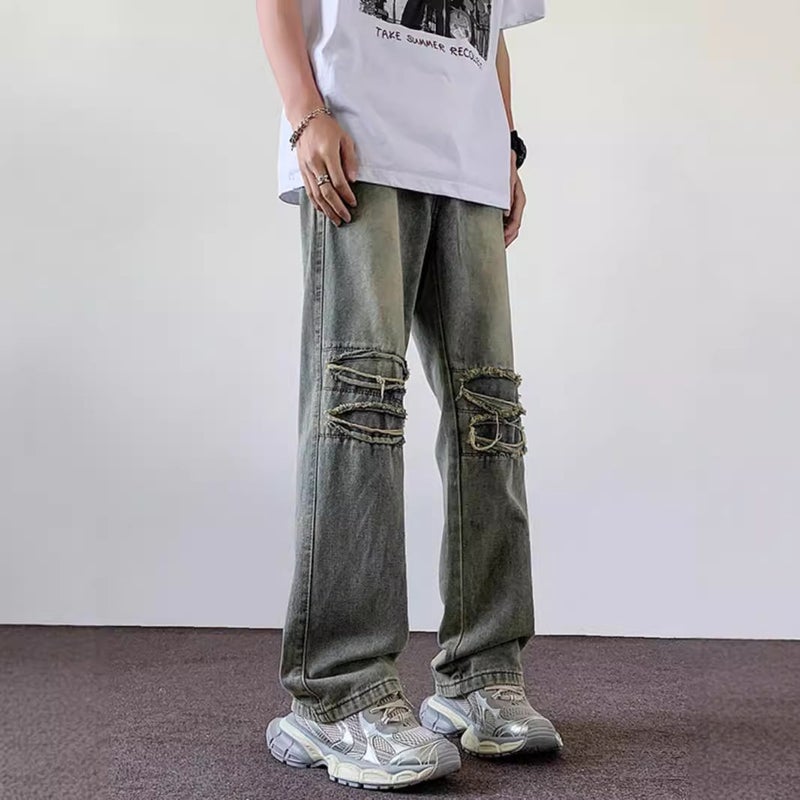 Unisex Classic Denim Jeans Loose Fit Daily Outdoor Wear - Image 3