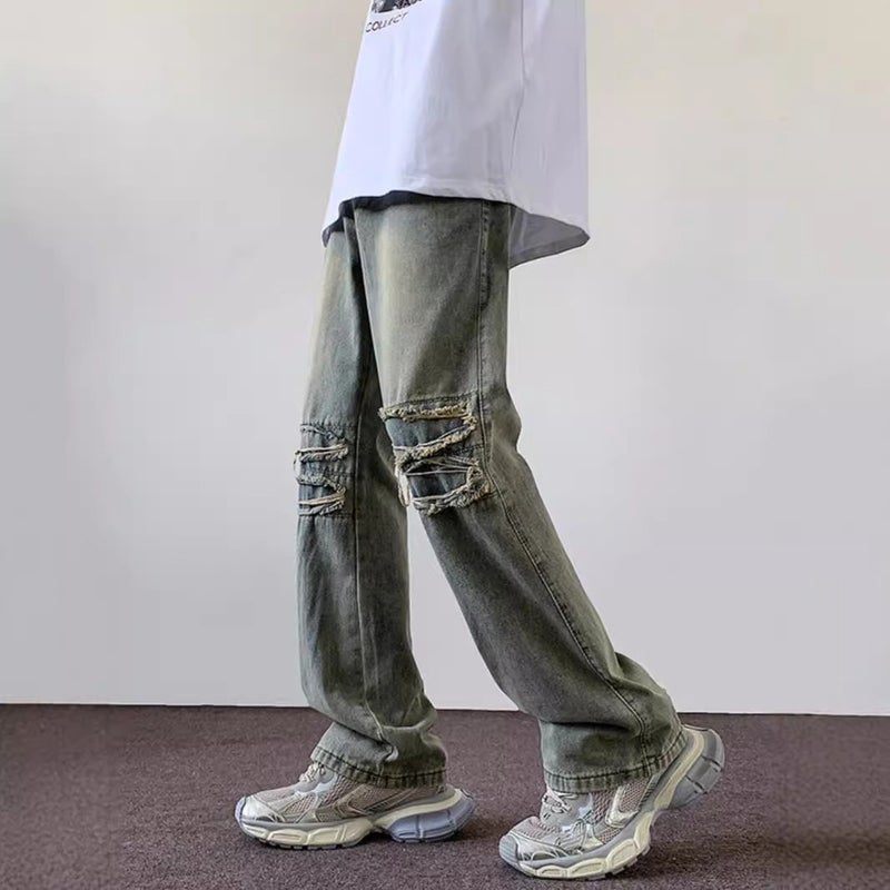 Unisex Classic Denim Jeans Loose Fit Daily Outdoor Wear - Image 5