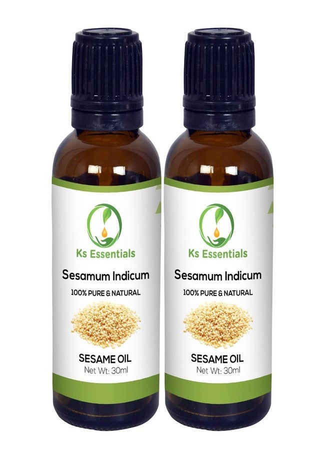 Ks Essentials 100% Pure Sesame Oil (Sesamum indicum) Natural Therapeutic Grade (30ml) Each - Image 2