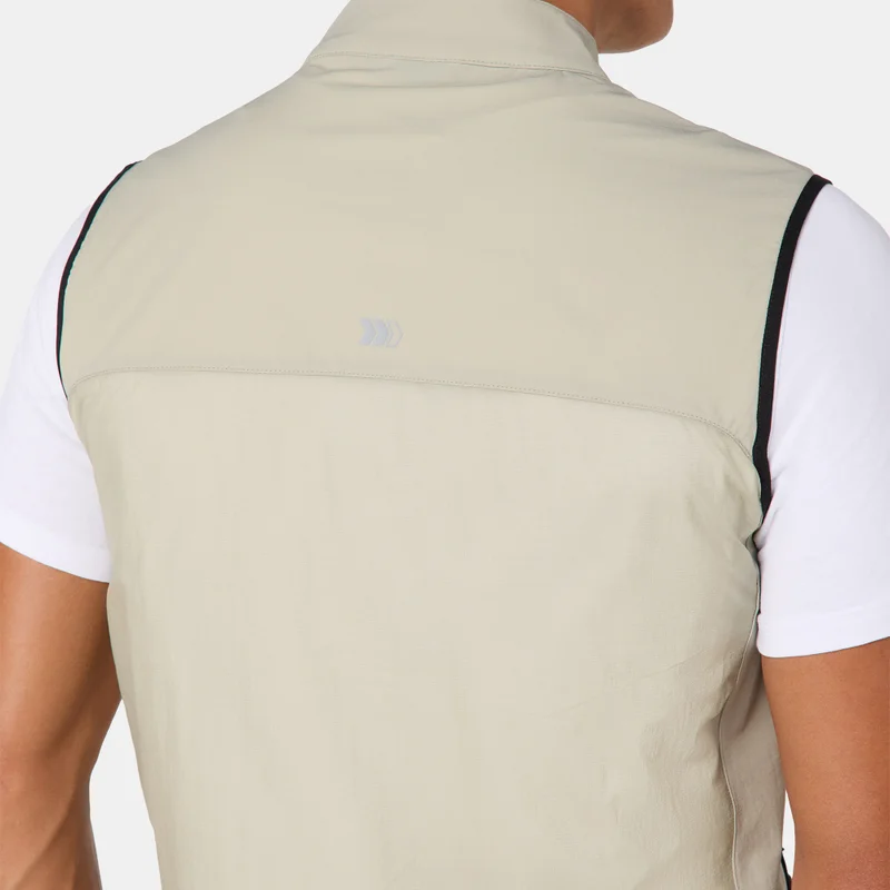Sun and Sand Sports Beige Men's Sleeveless Jacket for Men | Best Price UAE
