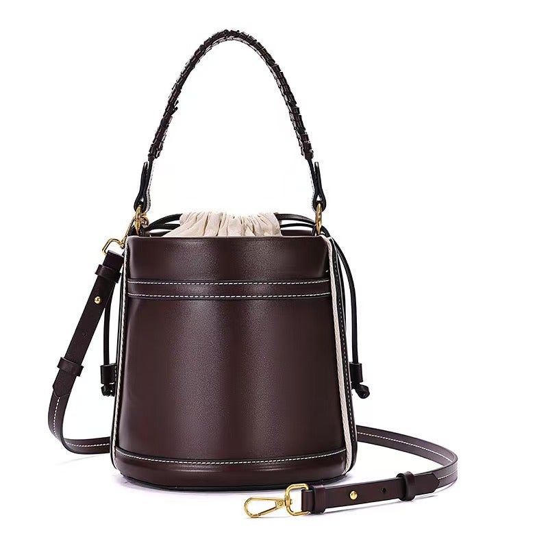 Za Women'S Handbag Bag Fashion Color-Blocked Single Shoulder Tote Crossbody Woven Bucket Bag For Women - Image 1