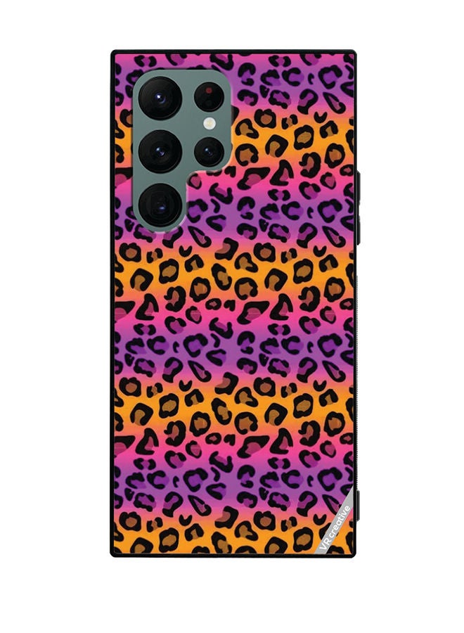 VR CREATIVE Protective Case Cover For Samsung Galaxy S22 Ultra 5G Leopaeerd Design Multicolour - Image 1