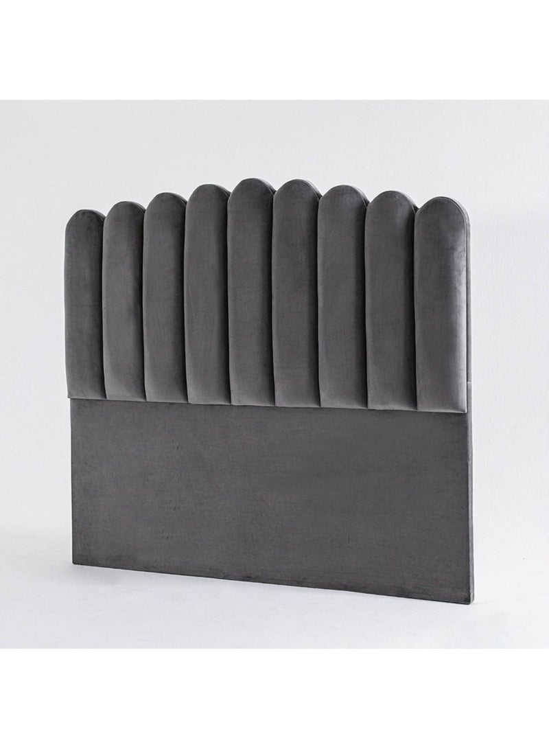 Karnak Almira Upholstered Velvet Bed Frame Bedroom Furniture Strong And Sturdy Modern Design Wooden Bed | Quiet & Comfortable Bed (USA - Queen 150x200cm, Grey) - Image 5