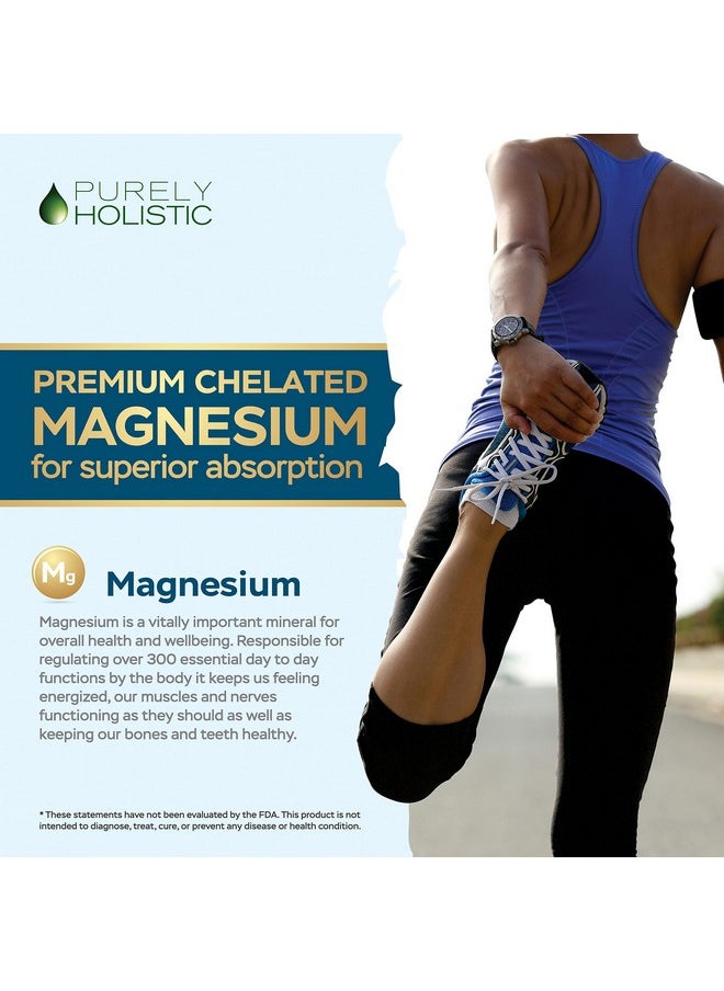 Purely Holistic - Magnesium Glycinate 400Mg 270 Magnesium Tablets (Not Capsules) 400 Mg Elemental Magnesium Highly Bioavailable Vegan And Vegetarian For Improved Sleep Stress Relief & Cramp Defense - Image 1